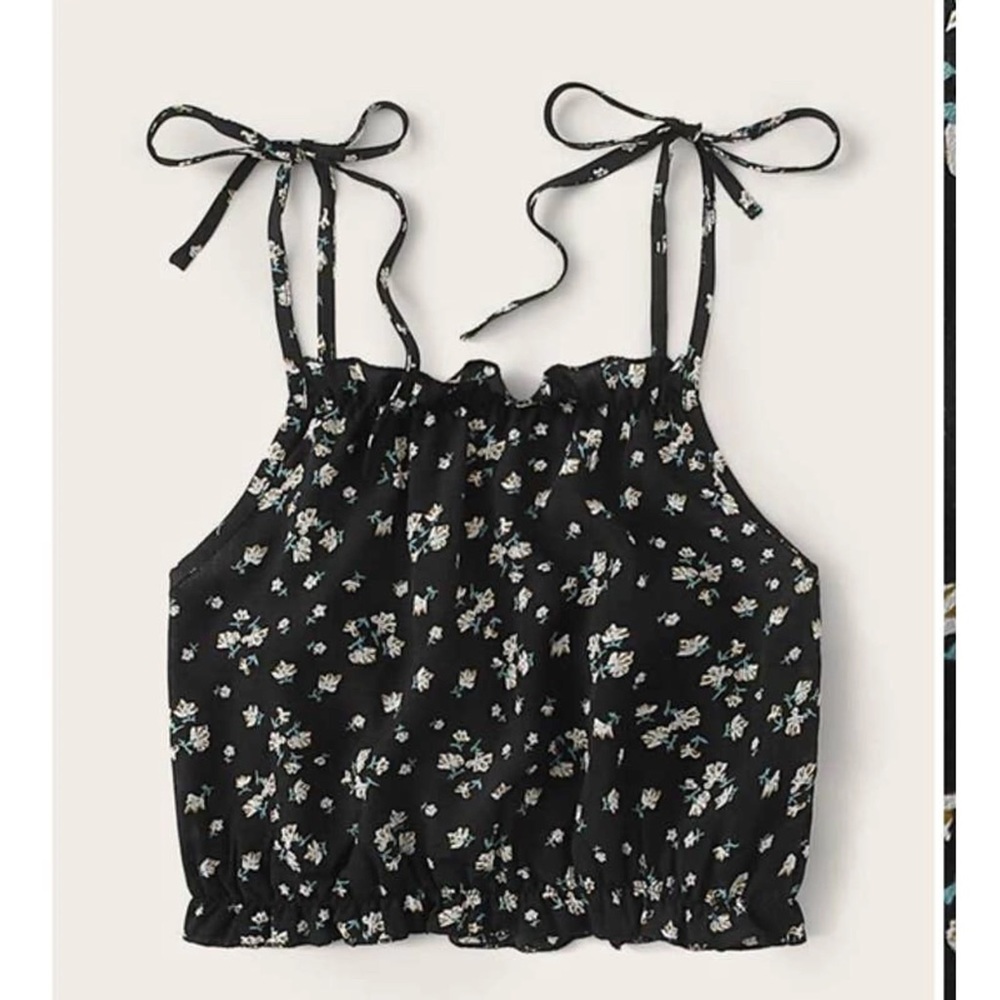 Romwe floral crop top